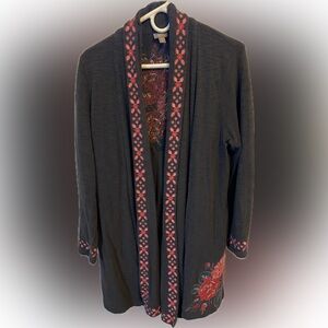 J. Jill Embroidered Cardigan - Medium
